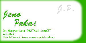 jeno pakai business card